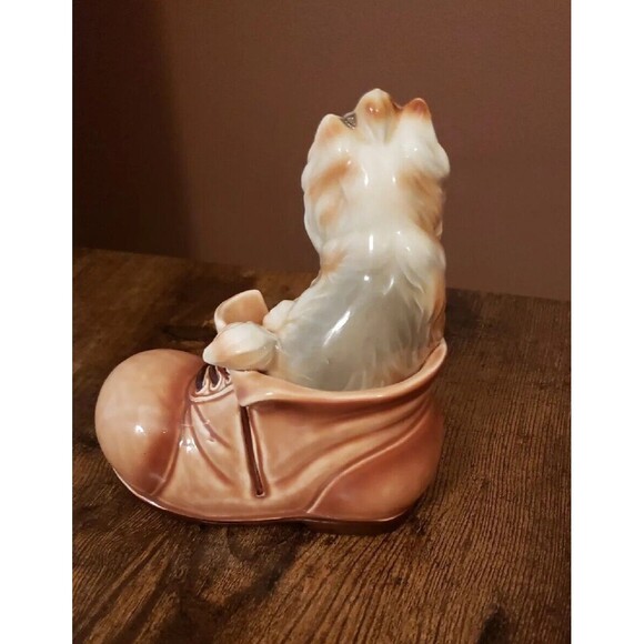 Vintage Dog in Boot Figurine Made in Japan Puppy Shoe - Picture 5 of 9
